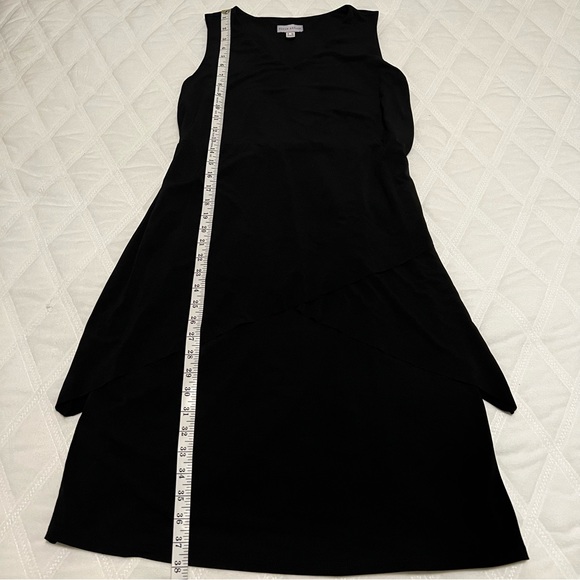 New Susan Graver Regular Liquid Knit Sleeveless Tiered Asymmetrical Hem Dress - Picture 12 of 16